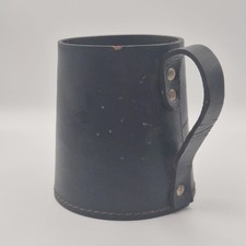 Vintage Black Leather Tankard