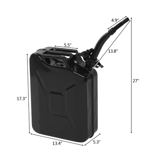 Black piece 20l steel oil - 1-piece,