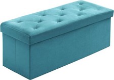 Folding Storage Ottoman Velvet