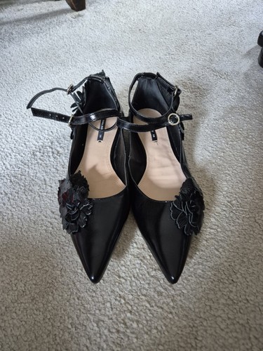 Zara applique black - zara, flats