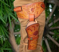 .22/.44/.357Ruger Blackhawk Frame Western Leather Gun Holster Belt