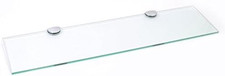 Long glass shelf - glass, chrome