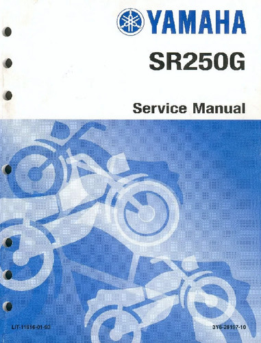 Yamaha sr250g workshop - yamaha,