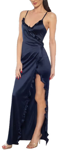 Jump neck ruffle sheath - jump, v-neck
