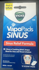Vicks Vapo Pads Sinus and Throat Relief Unique 12 Scent Pads VSP39FP 8HRS Lot