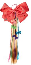 JoJo Siwa Blonde Hair Ponytail Extension & Colored Braids With Big Signature Bow