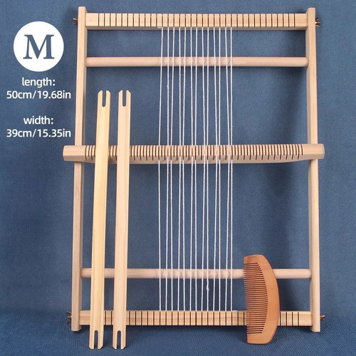 Wooden weaving loom kit warp - loom,