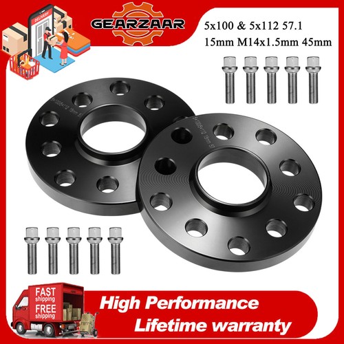 15mm black hubcentric - 2x,