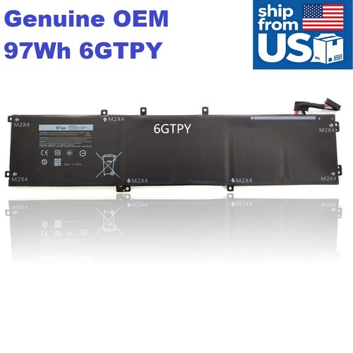 Genuine oem 97wh 6gtpy - 97wh, battery