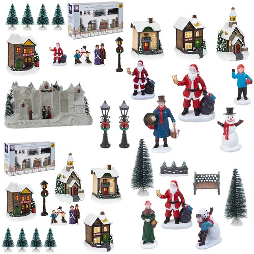Christmas village scene - village,