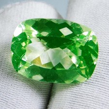 Certified Natural Paraiba Tourmaline 11.80 Ct Neon Green Color Cushion Gemstone