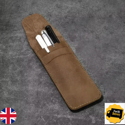 Vintage leather pen case - pen,