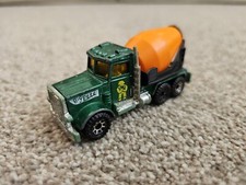 Matchbox Lesney No 19 Peterbilt Big Pete Green & Orange Cement Mixer 1981