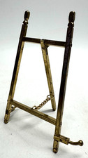 Vintage Mini Display Easel Brass Metal Photo Picture Frame Tabletop Stand