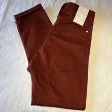 HUMOR Santiago Red Jeans 30 Waist, Regular Slim Fit, Dropped Crotch, Button Fly