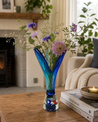 Vintage murano art glass vase - vintage,