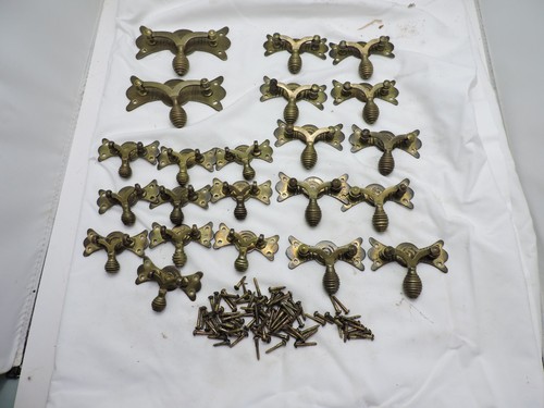 Brass beehive drawer pulls - brass,
