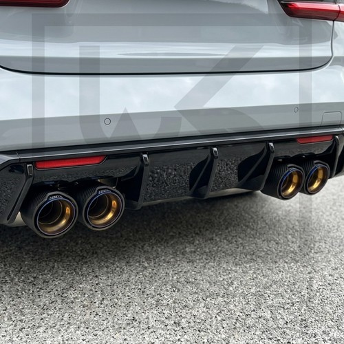 Blue carbon exhaust tips - 4, x
