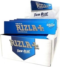 14x RIZLA BLUE KING SIZE Slim Genuine Cigarette Smoking Rolling Papers