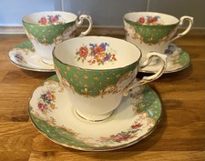3 Paragon Rockingham Tea Cups