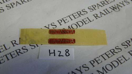 Hornby h28 britannia name - h28,