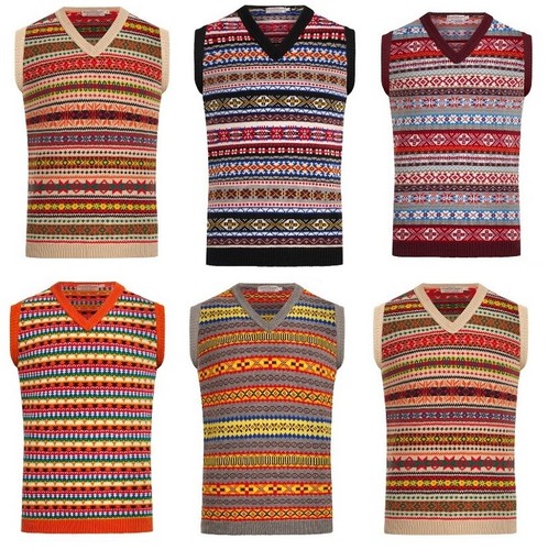 Mens vintage fairisle tank - vintage,