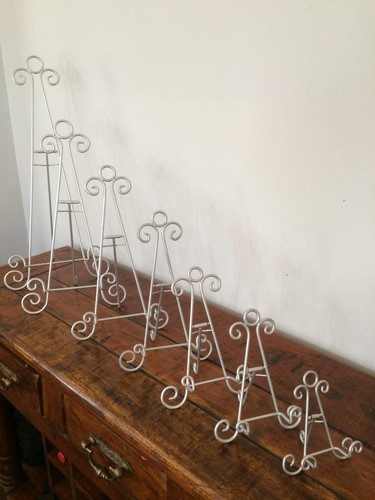 Silver iron easel display - iron,