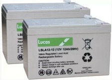 2 x Lucas Replacement Ultralite 480 and Ultralite 380 Mobility scooter batteries