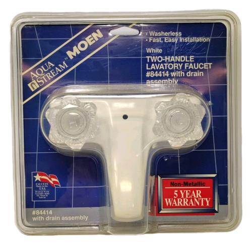 Vtg moen aqua stream white - moen, two
