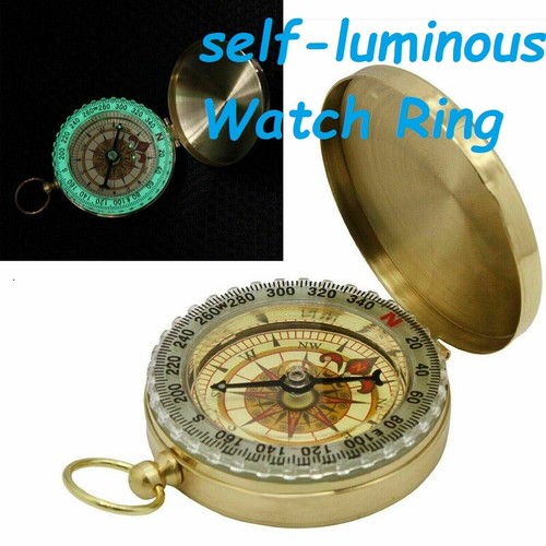 Pocket compass vintage brass - compass,