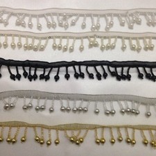 Pearl Beaded Fringe Trim