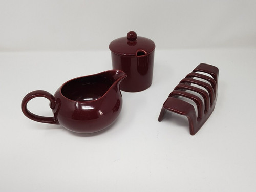 Poole piece dark - 3, red