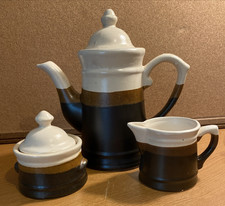 Vtg 6.5" Tri-Tone Stoneware