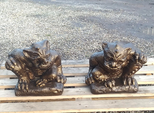 Bronze style large gargoyle - style,