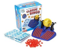 Classic Bingo Game Wheel Wire Cage Lotto & Card Marker Family Set