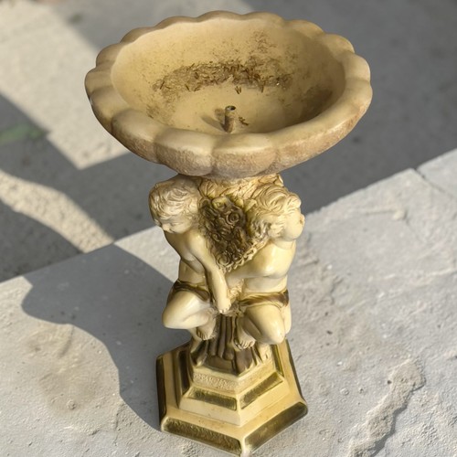 Vintage resin compote pedestal - resin,