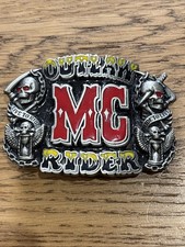 OUTLAW MC Rider Live to Ride Belt Buckle Viking Tanside Dragon Design Biker 1991