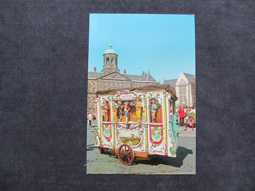 Postcard the barrel - of, barrel-organ