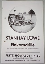 Brochure / booklet Stanhay-Löwer einkorndrille 