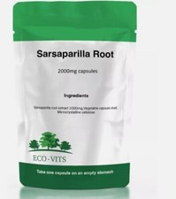 Sarsaparilla Root 2000mg Capsules – Natural Energy, Detox & Immune Support