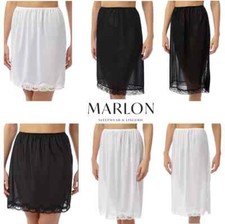 Marlon Polyester Lace Waist Slip Cling Resist 18" 24" 27" Underskirt Sizes 12-26