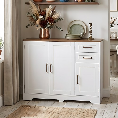 White sideboard cabinet - sideboard, 3