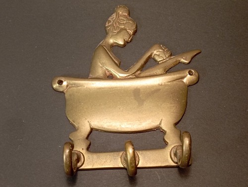 Vintage brass toilet sign - vintage, nude