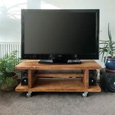 Rustic TV Stand with Castor