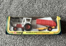 CORGI Gift Set 34  David Brown 1412  Tractor  & Trailer Original Box Free P&P