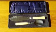 Antique and vintage silver ware Victorian Fish Serving Fork & Knife