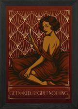 Art Deco Woman with Wine