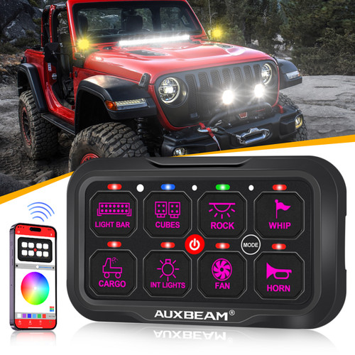 Auxbeam wireless rgb - 8, gang