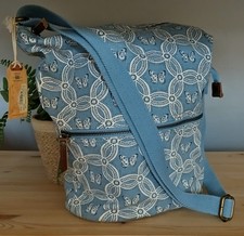 Fat Face Womens Tia Geo Butterfly Canvas Cross Body Bucket Bag BNWT