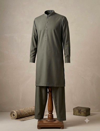 Men khaki kameez - men's, shalwar